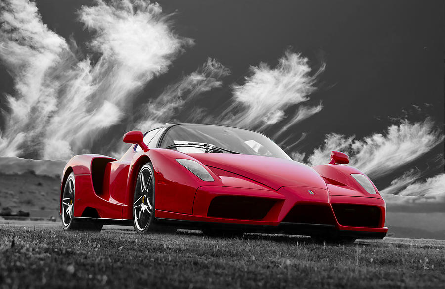 Mountain Photograph - Just Red 2 2002 Enzo Ferrari by Scott Campbell