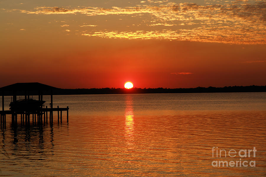 Jacksonville Photograph - Just right sunset by Barbara