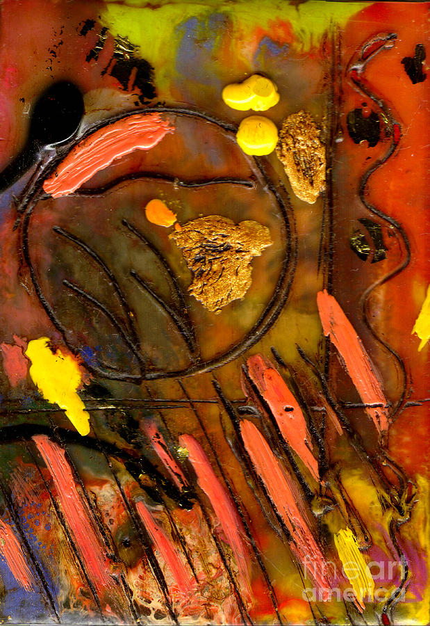 Abstract Mixed Media - Just Rolling Along by Angela L Walker