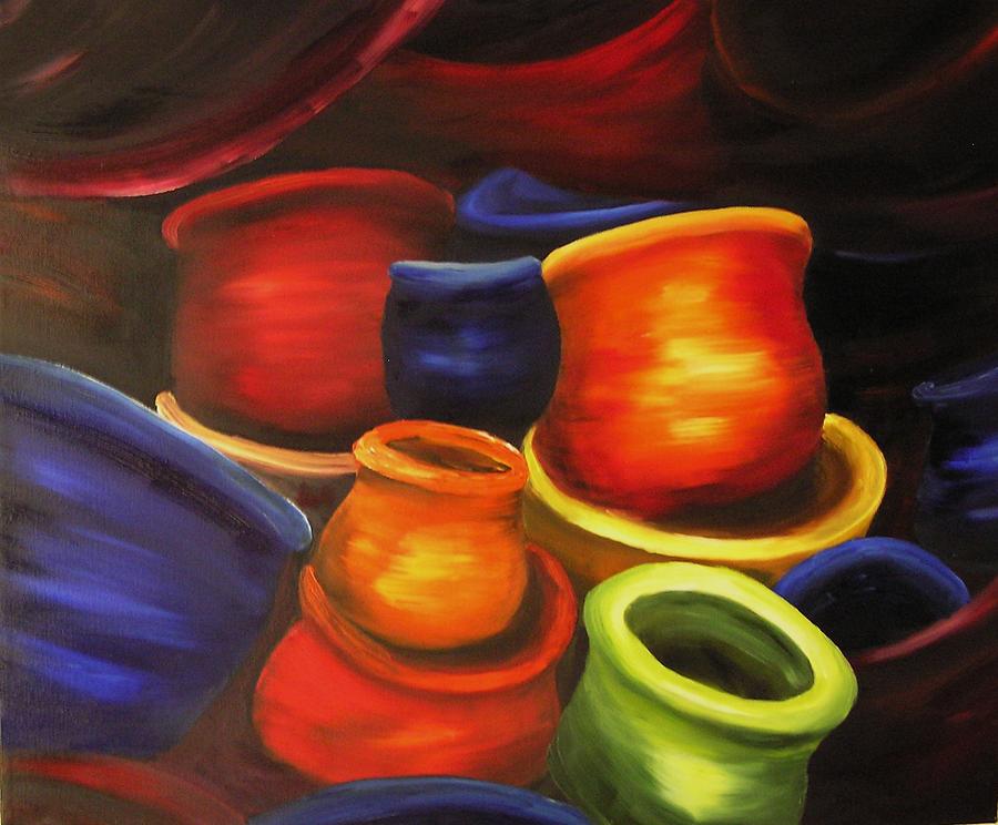 Just Some Pots Painting by John Johnson