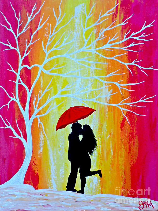 Tree Painting - Just The Two Of Us by JoNeL Art