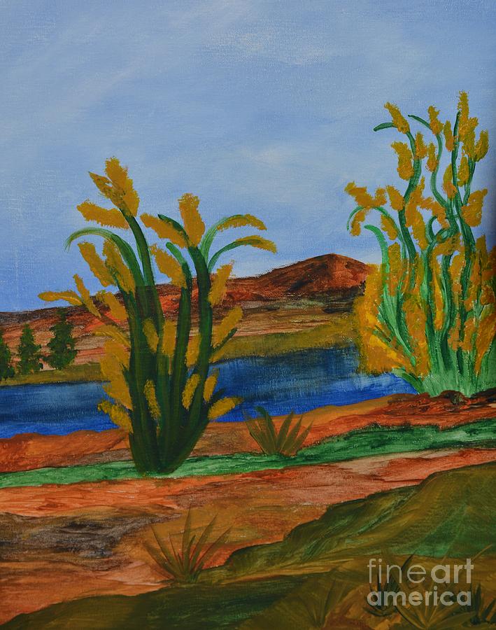 Just This Side of the River Painting by Maria Urso