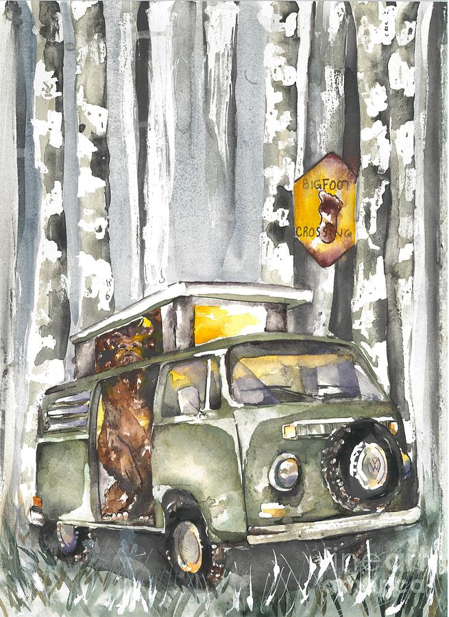 Bigfoot, Small Van Painting by Norah Daily
