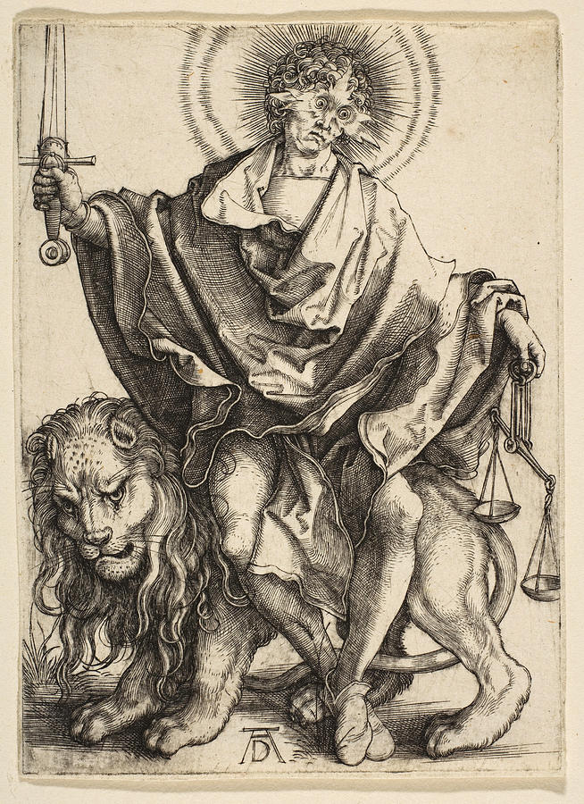 Justice Drawing by Albrecht Duerer