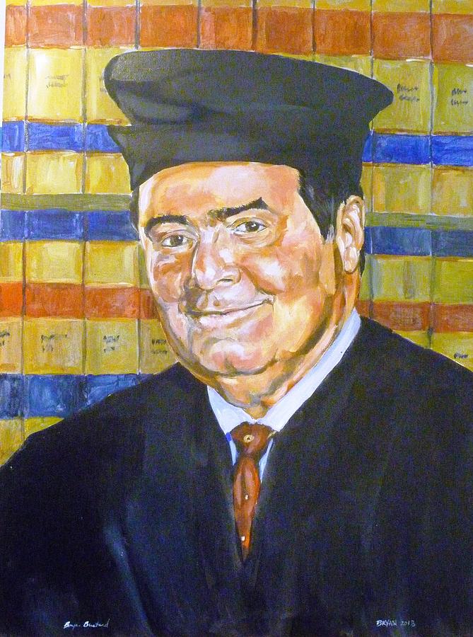 Justice Antonin Scalia Painting by Bryan Bustard