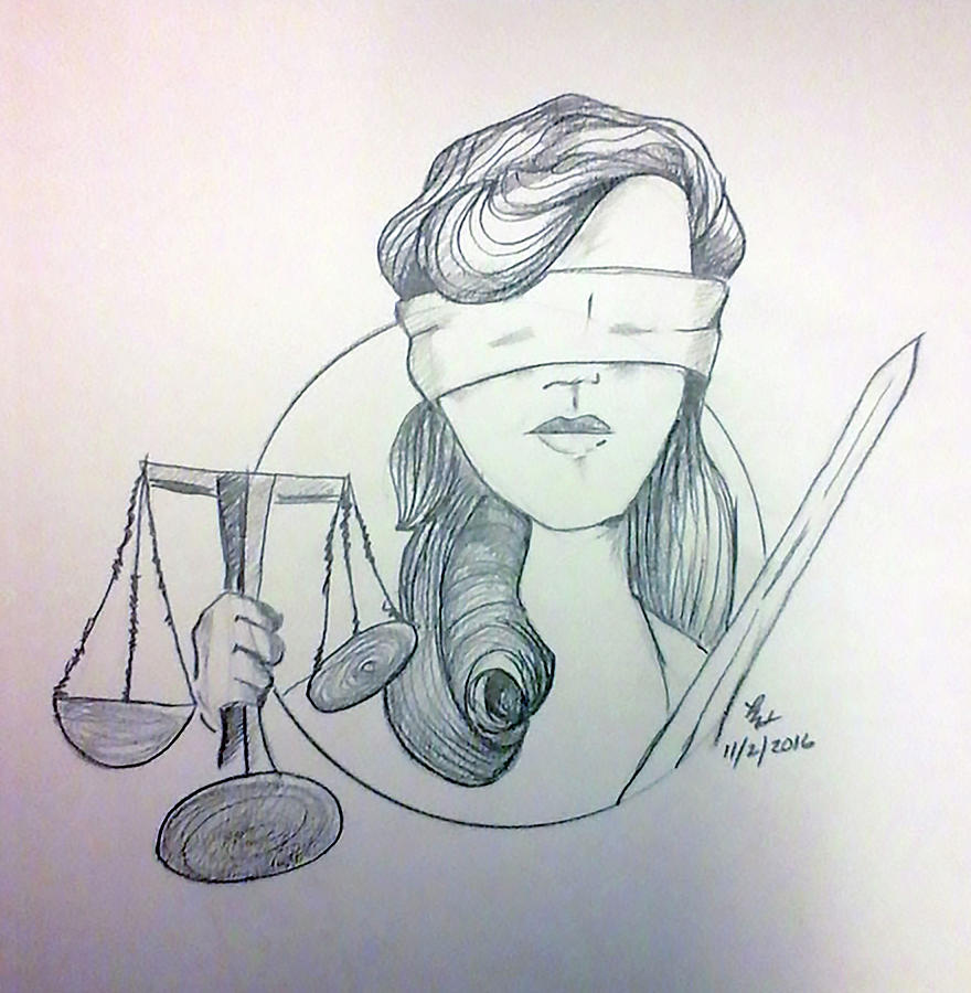 Justice Painting by Loretta Nash Justice Painting by Loretta Nash