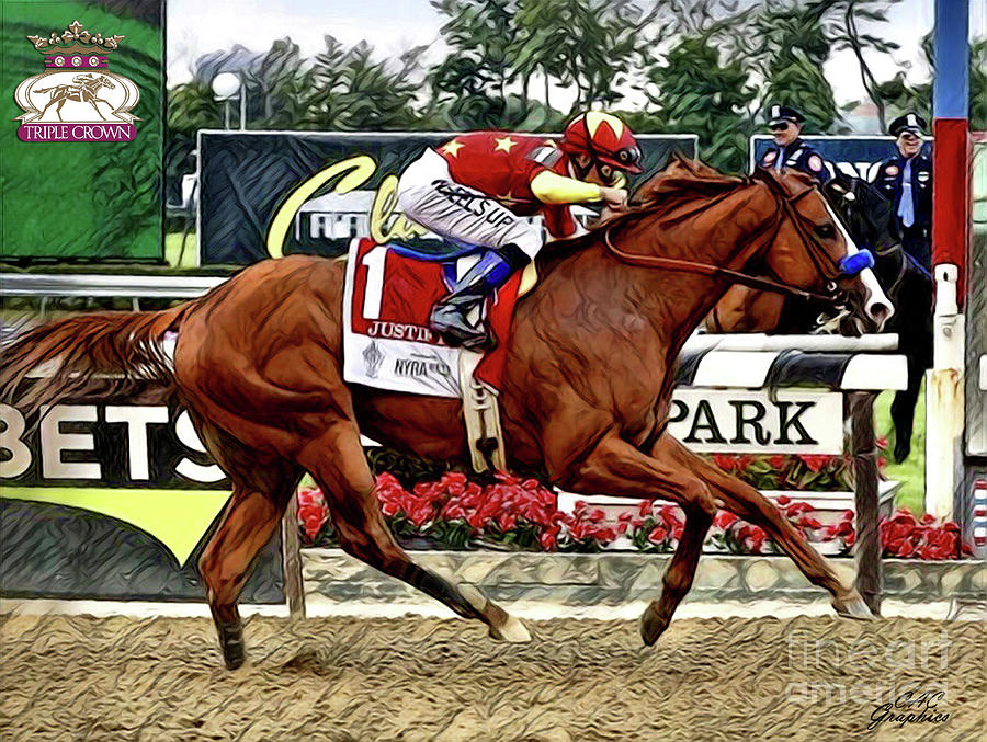 Justify Wins the Triple Crown 2 Digital Art by CAC Graphics