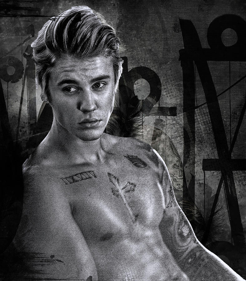 Justin Bieber Artwork Digital Art by SportsHype Art