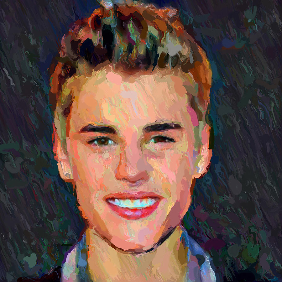 Justin Bieber Portrait Digital Art by Yury Malkov - Pixels