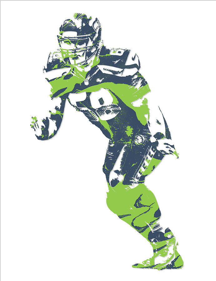 Justin Britt SEATTLE SEAHAWKS PIXEL ART 2 Mixed Media By Joe Hamilton ...