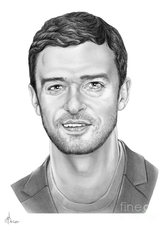 Justin Timberlake Drawing by Murphy Elliott