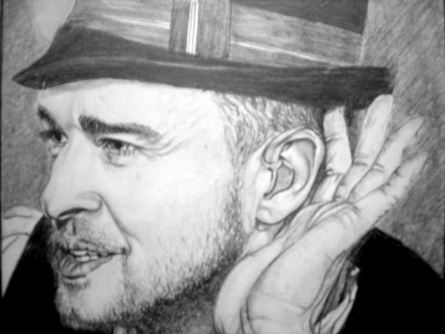 Justin Timberlake Drawing Canvas Print  Canvas Art by Lin Petershagen   Fine Art America