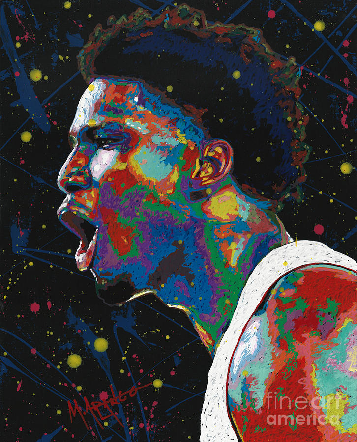 Justise Winslow Painting by Maria Arango