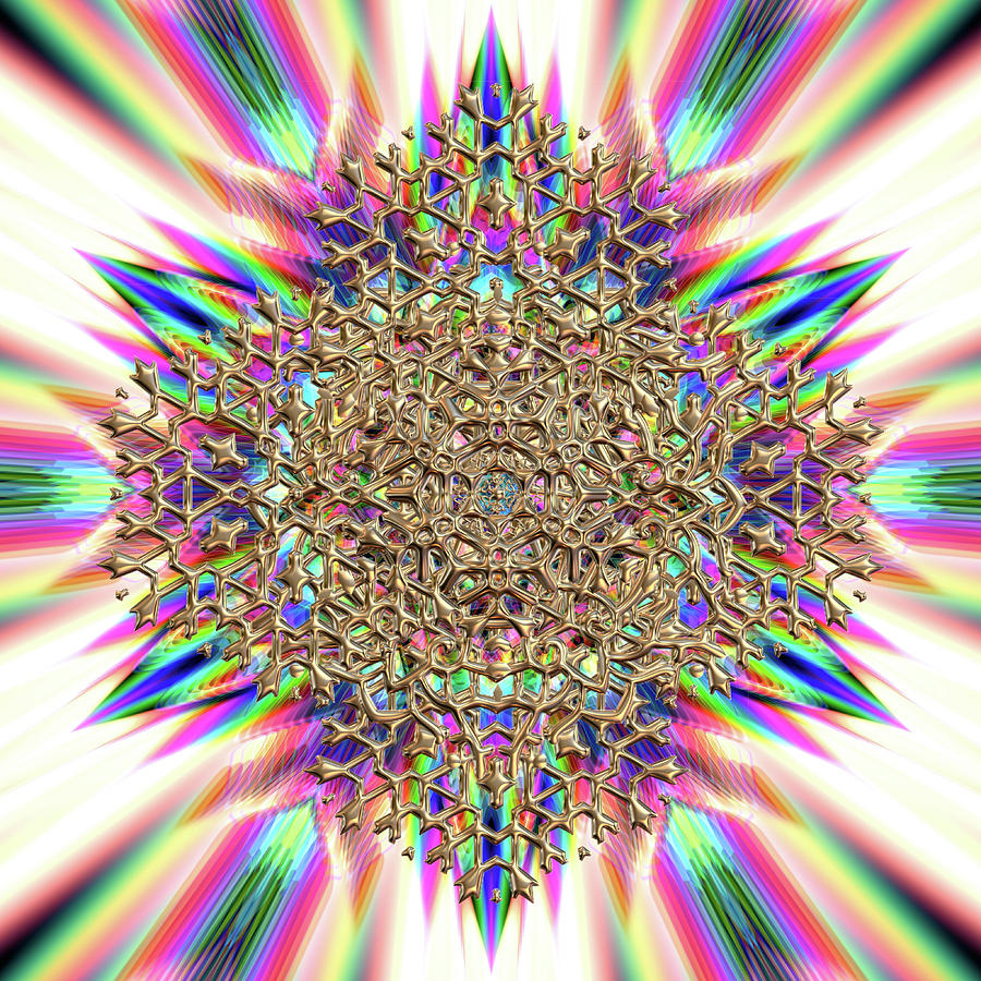 Mandala Digital Art - Jyoti Ahau 2374 by Robert Thalmeier Mandala Digital Art - Jyoti Ahau 2374 by Robert Thalmeier