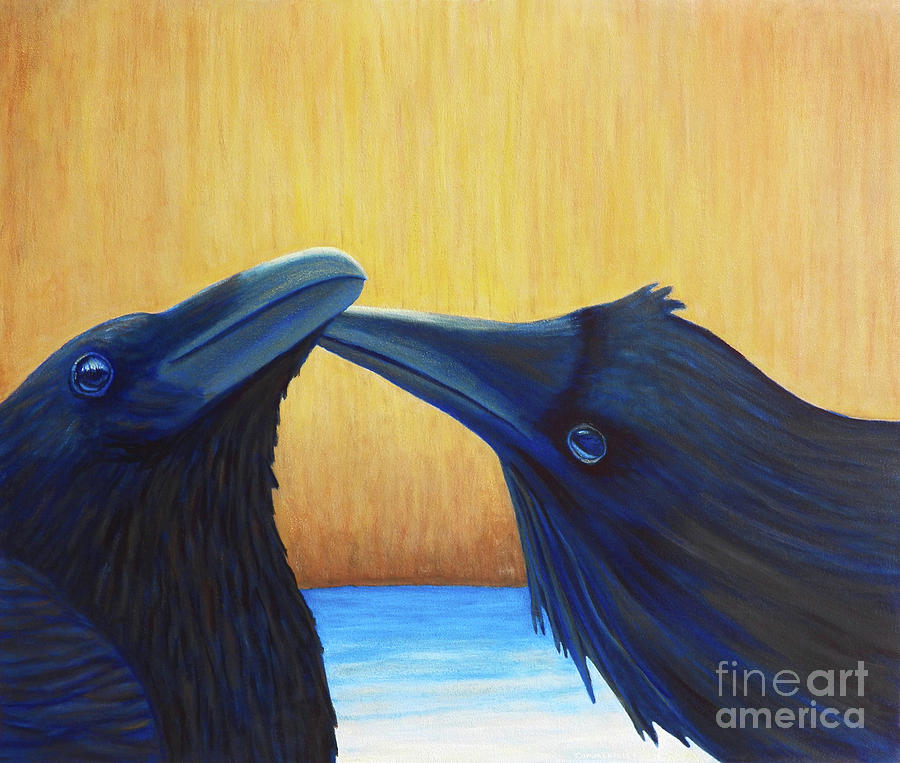 Raven Painting - K and B by Brian  Commerford