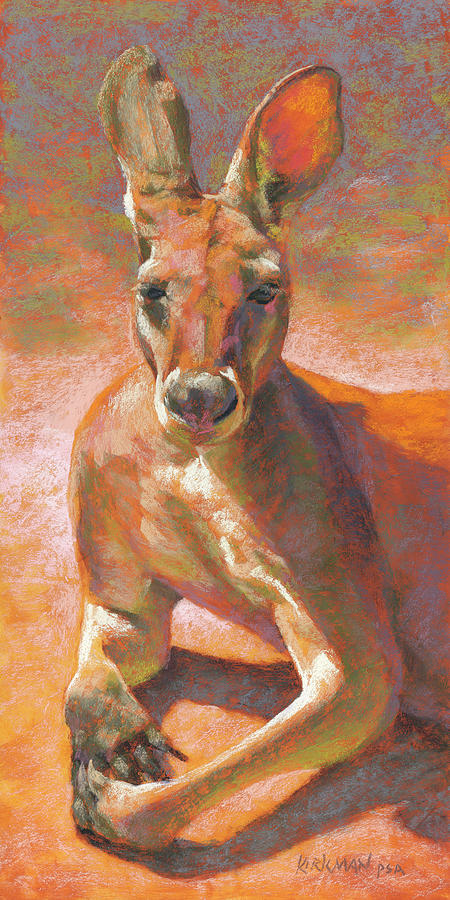 Wildlife Pastel - K is for Kangaroo by Rita Kirkman