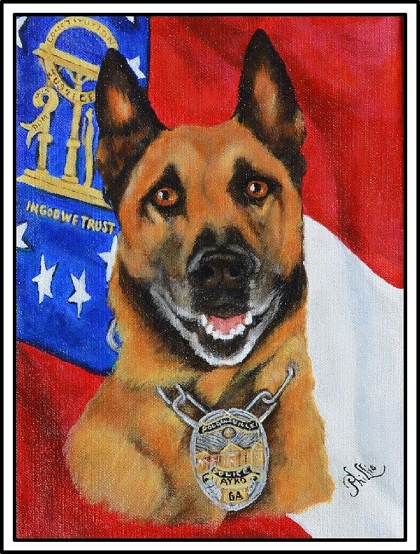 K9 Ayko Painting by Dianna Cook - Fine Art America