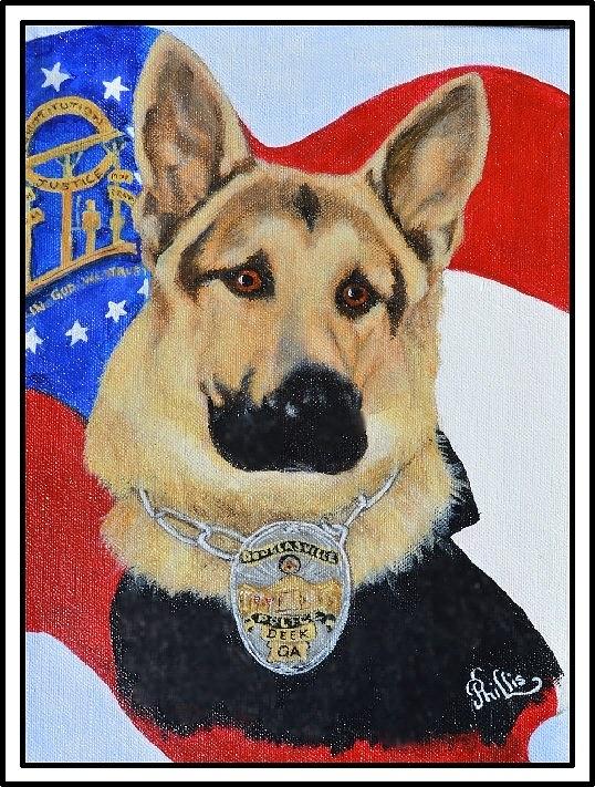 K9 Deek Painting by D Phillis Cook | Fine Art America