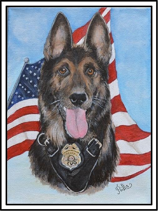 K9 Ivo Painting by D Phillis Cook | Fine Art America