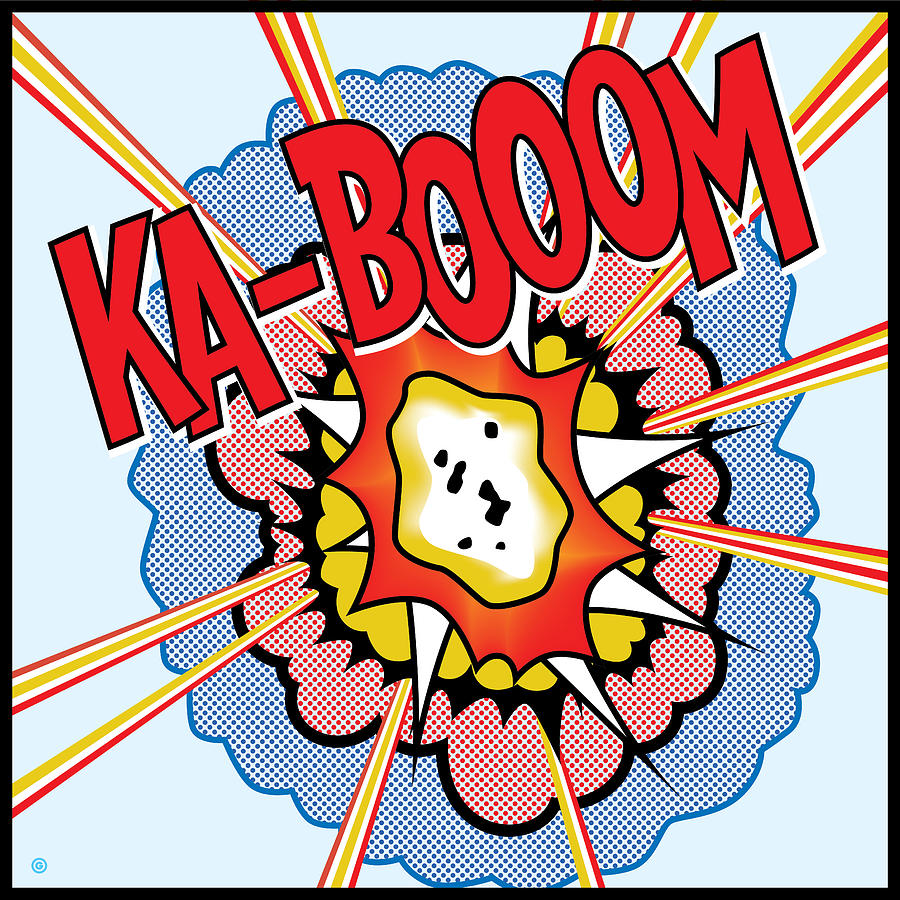 Comic Book Painting - Ka-Booom by Gary Grayson