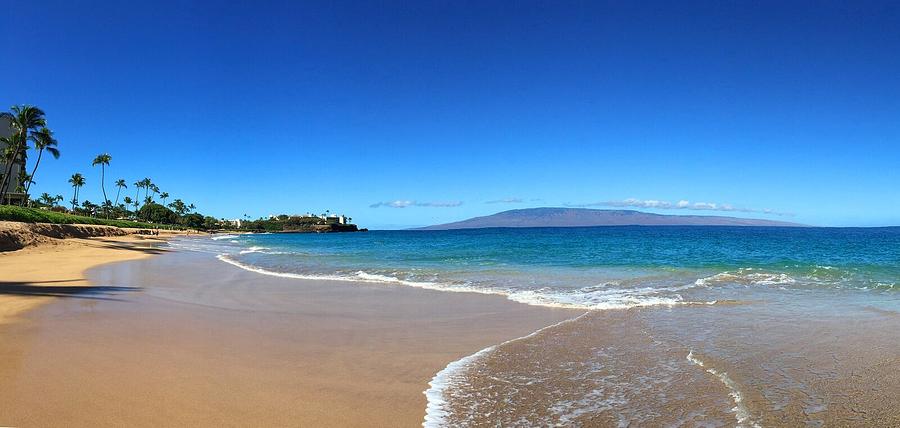 Mountain Photograph - Kaanapali Beach in Maui Hawaii by Stacia Weiss