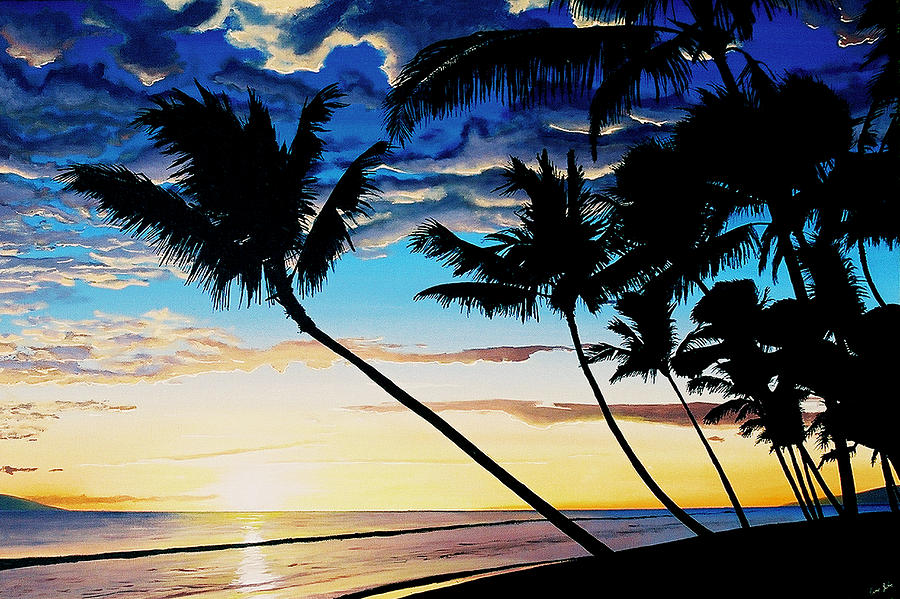 Kaanapali sunset Painting by Pierre Leclerc Photography