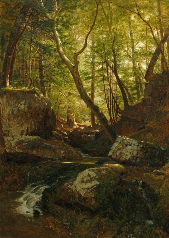 Kaatskill Creek Painting by Worthington Whittredge