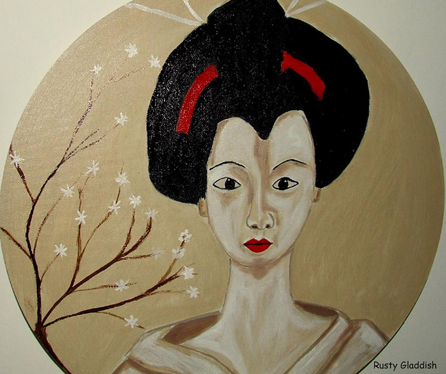 Kabuki Girl Painting by Rusty Gladdish