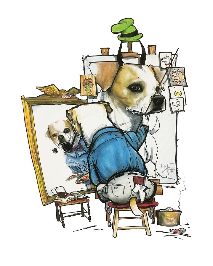 Terrier Drawing - Kadel 3904 by John LaFree
