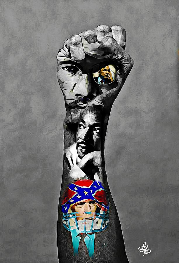 Kaepernick Fist 2 Digital Art by Lynda Payton