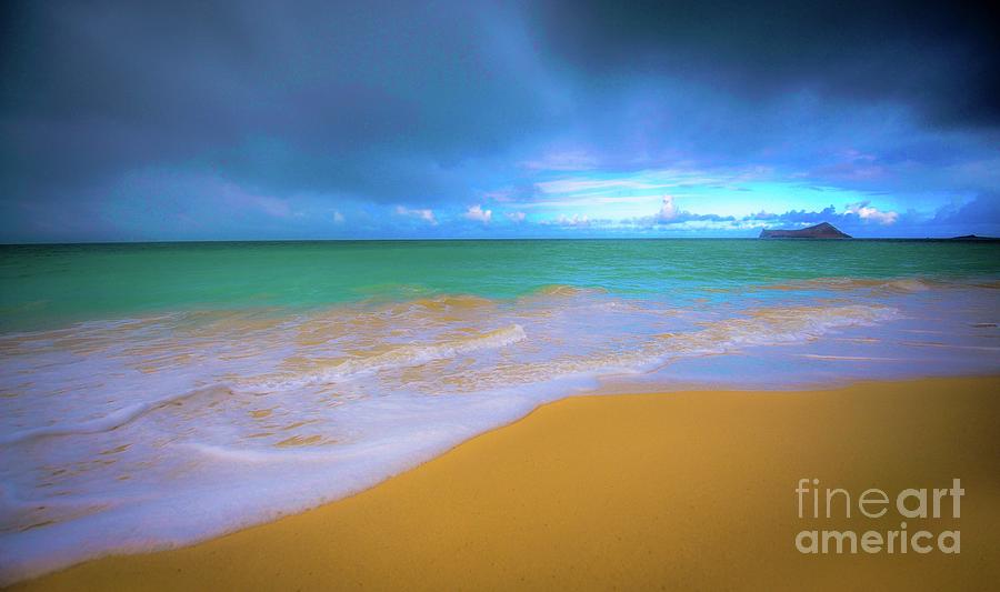 Beach Photograph - Seascape, Kailua - Lanikai, Oahu, Hawaii by D Davila