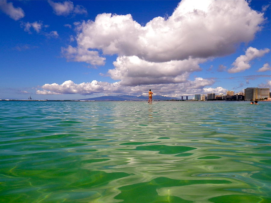 Kaimana Ocean Paddler Photograph by Erika Swartzkopf | Fine Art America