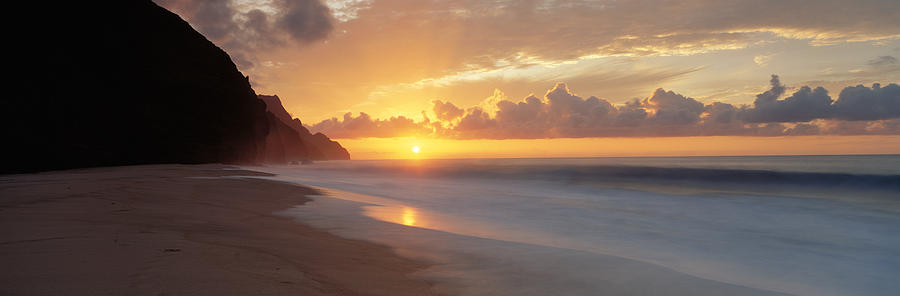 Kalalau Beach Sunset, Na Pali Coast Photograph by Panoramic Images