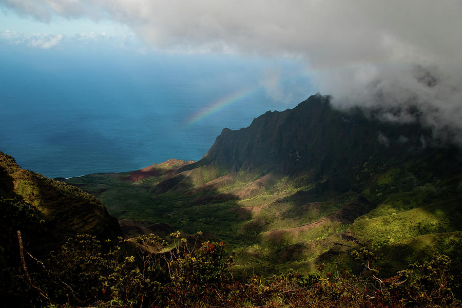 Kalalau Valley Rainbow Photograph by Roger Mullenhour
