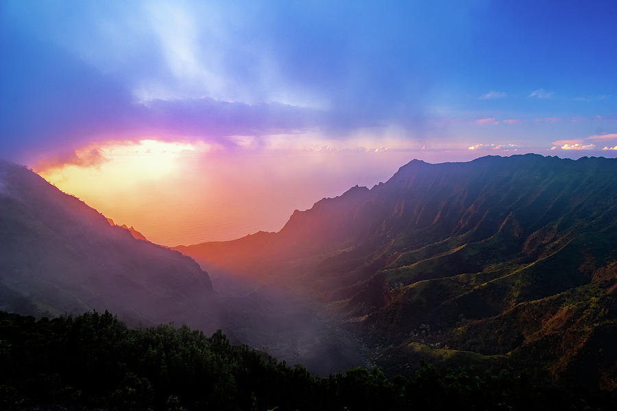 Kalalau Valley Sunset Photograph by Josh Bryant