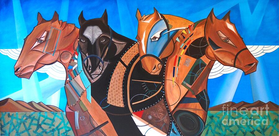 Kaleden Spirit Horse Painting by John Lyes
