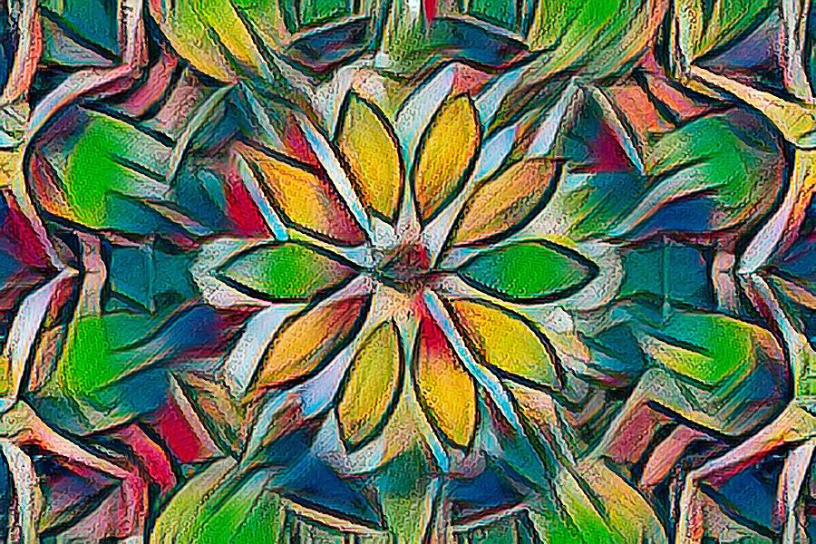 Kaleidoscope in Stained Glass Photograph by Scott Carlton