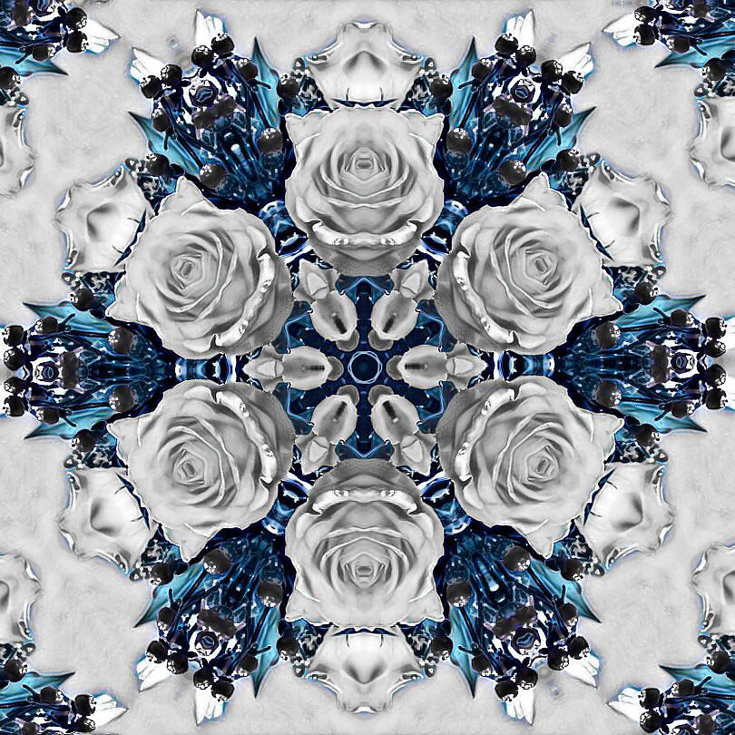 Kaleidoscope of Roses Caleidoscopio de Rosas  Digital Art by Femina Photo Art By Maggie