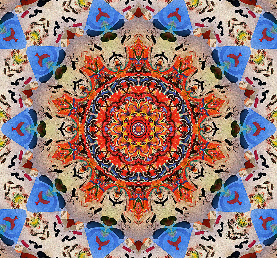Kaleidoscope Pattern Painting by Natalie Holland