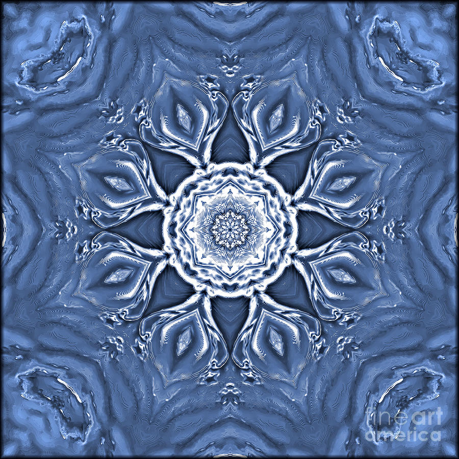 Kaleidoscope - Silvery Petals Digital Art by Gabriele Pomykaj
