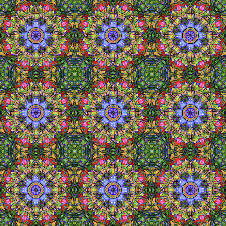 Kaleidoscope Square Pattern Digital Art by Roy Pedersen