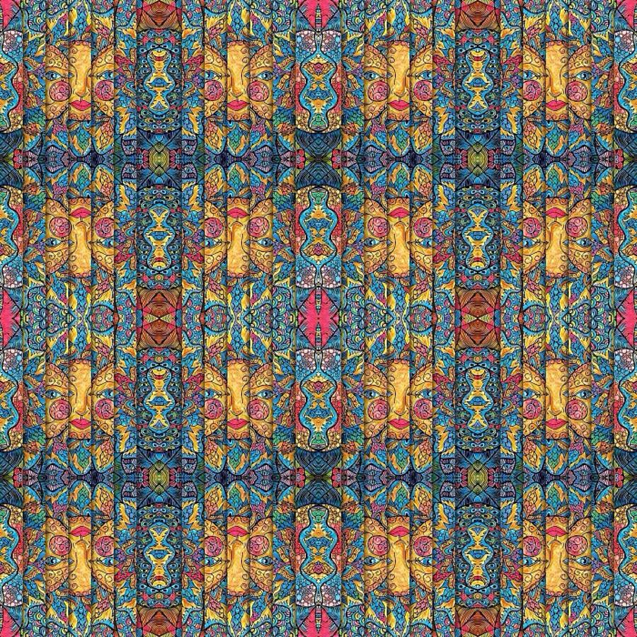 Kaleidoscope wallpaper sun 7 Digital Art by Megan Walsh