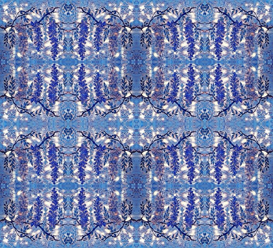 Kaleidoscope wallpaper Wisteria 8 Digital Art by Megan Walsh
