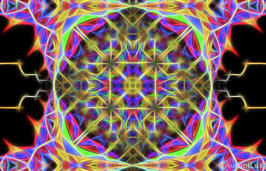 Kaleidoscopic sacred geometry mandalas ps2 Mixed Media by Aurum Lux ...