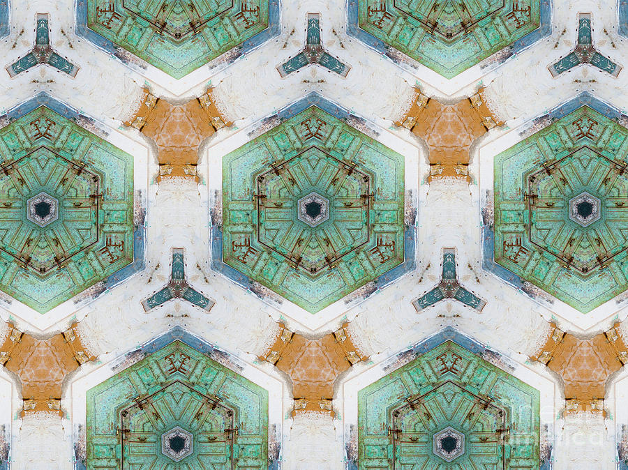 Abstract Photograph - Kaleidoscope In Mint And Orange by Agnieszka Kubica Abstract Photograph - Kaleidoscope In Mint And Orange by Agnieszka Kubica