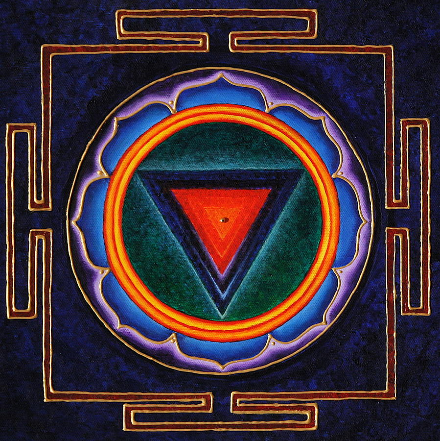 Mandala Painting - Kali Yantra by Erik Grind