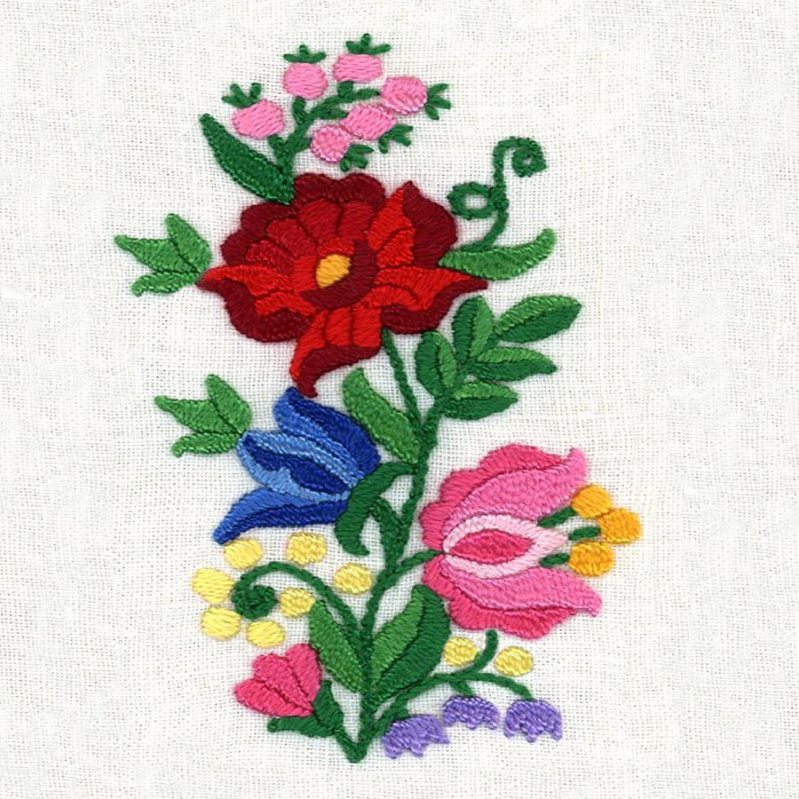 Kalocsa Flowers Embroidery Photograph by Marianna Mills