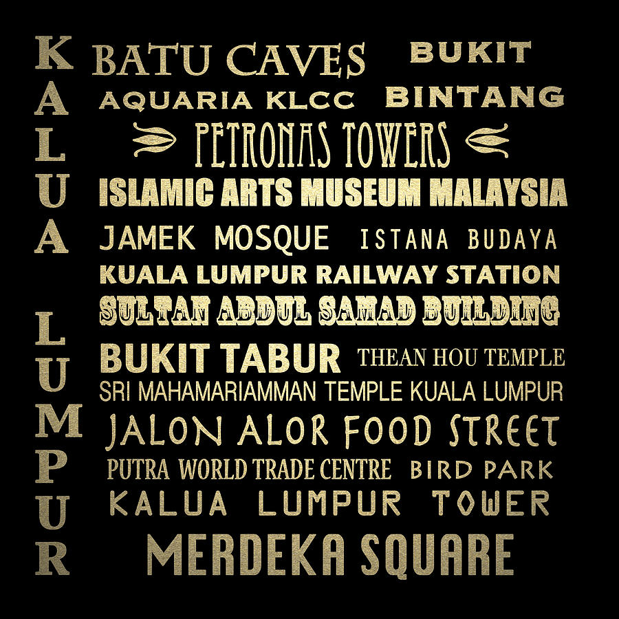 Kalua Lumpur Malaysia Famous Landmarks Digital Art by Patricia Lintner