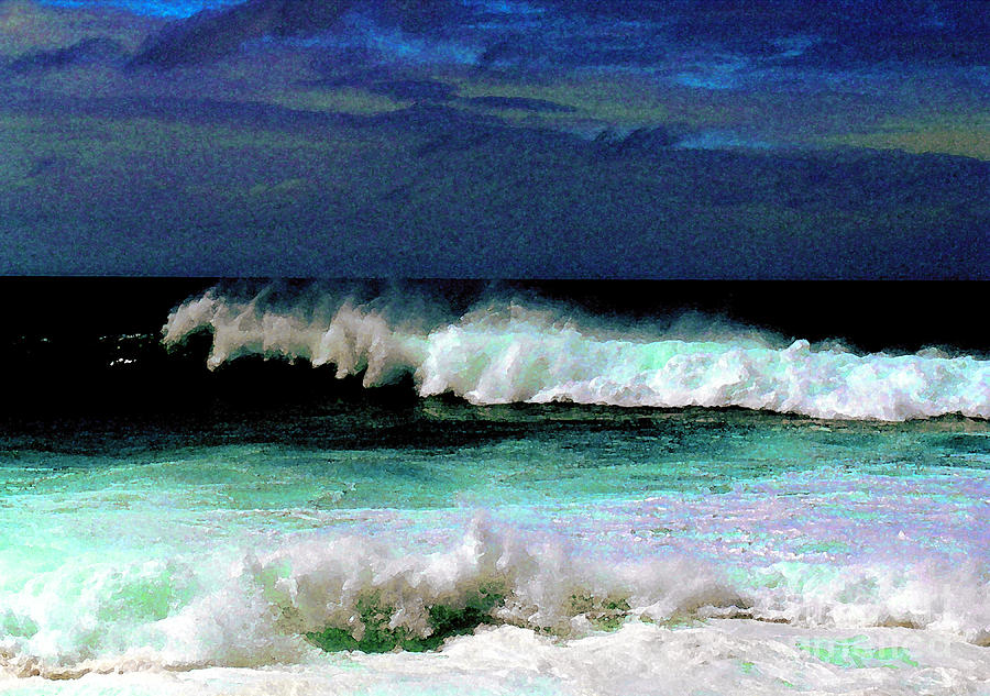 Waves Photograph - Kaluakoi Surf by James Temple Waves Photograph - Kaluakoi Surf by James Temple