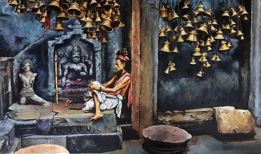 Kamakhya temple Painting by Prasad Karambat  Fine Art America